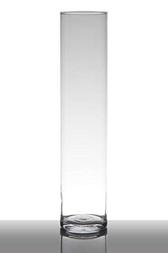 INNA-Glas Glasvase Sansa, Zylinder - Rund, klar, 40cm, Ø 9cm - zylindrische Vase - Blumenvase von INNA-Glas