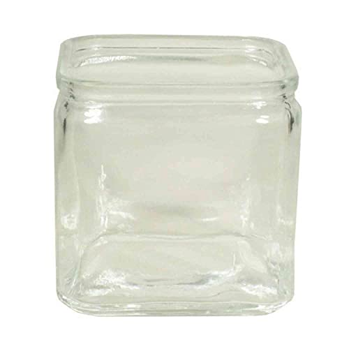 INNA-Glas Glasvase Sean, Würfel - viereckig, klar, 12x12x12cm - Deko Vase - Glaswürfel von INNA-Glas