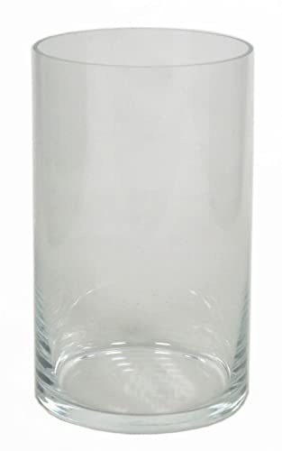 INNA-Glas Glasvase Zylinder Sansa Ocean, klar, 20 cm, Ø 12 cm - Blumenvase von INNA-Glas