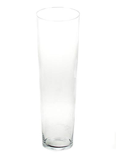 INNA-Glas Große Glasvase AMNA AIR aus Glas, klar, 70cm, Ø19cm - Konische Glas Vase/Hohe Vase von INNA-Glas