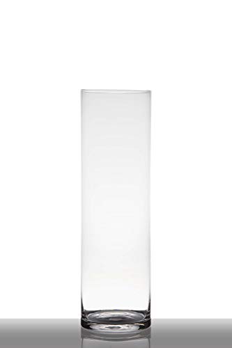 INNA-Glas Große Vase Glas Sansa, Zylinder - rund, klar, 50cm, Ø 15cm - Glasvase - Zylinder Vase von INNA-Glas