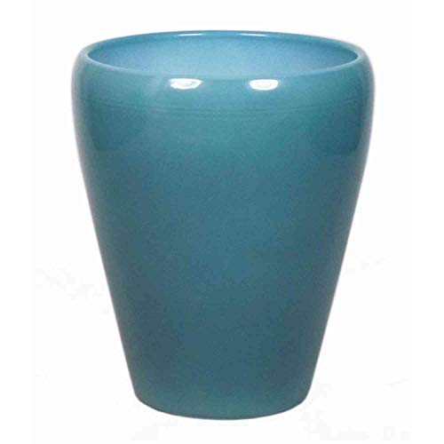 INNA-Glas Keramik Orchideentopf, Ø14cm, 17cm, ozeanblau - Blumentopf/Orchideen Übertopf von INNA-Glas