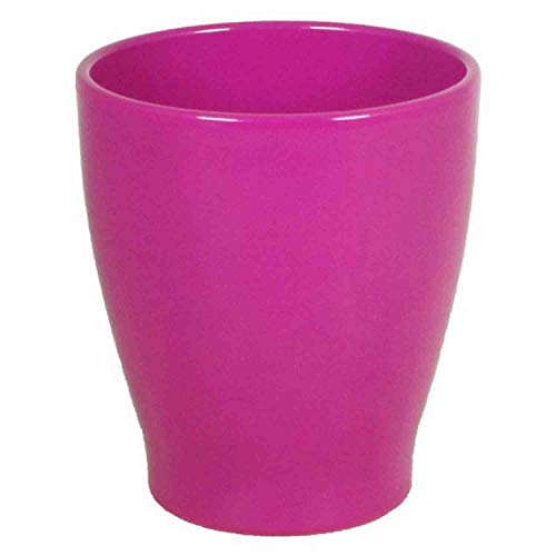 INNA-Glas Keramik Orchideenvase, Ø13,2cm, 15cm, pink - Pflanztopf/Orchideen-Blumentopf von INNA-Glas