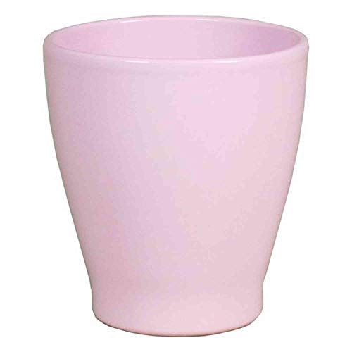 INNA-Glas Keramik Orchideenvase, Ø13,2cm, 15cm, rosa - Pflanztopf/Orchideen-Blumentopf von INNA-Glas