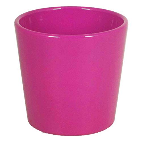 INNA-Glas Keramik Orchideenvase, Ø13,5cm, 12,5cm, pink - Pflanztopf/Orchideen-Blumentopf von INNA-Glas