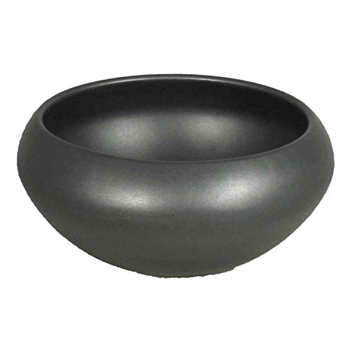 INNA-Glas Keramik Pflanzenschale, Ø30cm, 13cm, anthrazit, matt - Blumenschale/Übertopf Schale von INNA-Glas