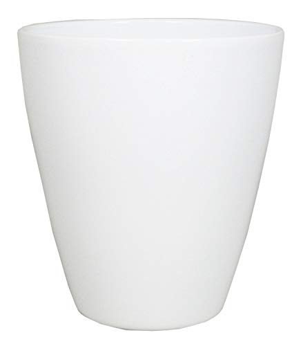 INNA-Glas Keramik Pflanztopf, Ø13,5cm, 17cm, weiß - Blumentopf/Übertopf von INNA-Glas