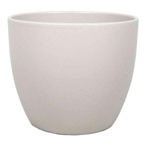 INNA-Glas Keramik Pflanztopf, Ø22,5cm, 19,5cm, beige, matt - Übertopf/Blumentopf von INNA-Glas