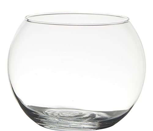 INNA-Glas Kerzen Kugelvase TOBI Earth aus Glas, klar, 13cm, Ø16cm - Kerzenglas von INNA-Glas