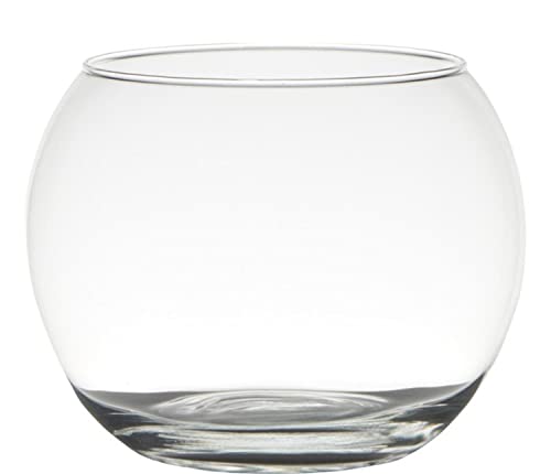 INNA-Glas Kerzen Kugelvase TOBI Earth aus Glas, klar, 15,5cm, Ø20cm - Kerzenglas von INNA-Glas