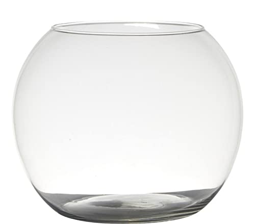 INNA-Glas Kerzen Kugelvase TOBI Earth aus Glas, klar, 20cm, Ø25cm - Kerzenglas von INNA-Glas