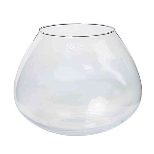 INNA-Glas Kerzenglas Joyce, Kugel - rund, klar, 25cm, Ø 18cm - Ø 32cm - Kugelvase - Windlichtglas von INNA-Glas