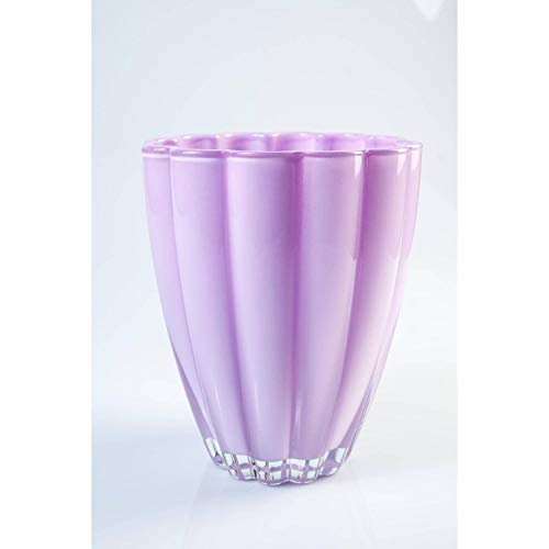 INNA-Glas Kleine Glasvase - Tischvase BEA, lila, 17cm, Ø 14cm - Blumenvase - Dekovase von INNA-Glas