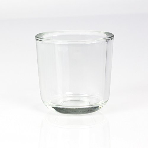 INNA-Glas Kleines Teelichtglas - Teelichthalter Nick, klar, 8cm, Ø 8cm - Kerzenglas von INNA-Glas