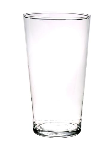 INNA-Glas Konische Blumenvase AMNA AIR aus Glas, klar, 25 cm, Ø 14 cm - Dekovase von INNA-Glas