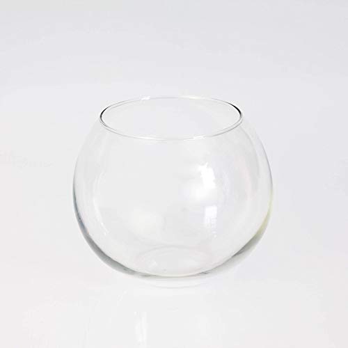 INNA-Glas Kugelvase - Dekoglas TOBI, klar, 12cm, Ø 14cm - Kerzen Glas - Pflanzgefäß von INNA-Glas