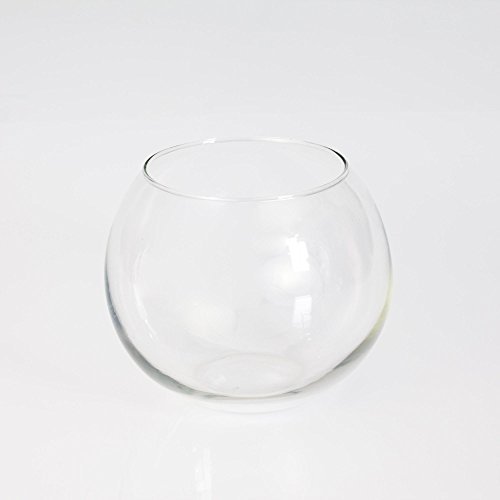 INNA-Glas Kugelvase - Dekoglas TOBI, klar, 12cm, Ø 14cm - Kerzen Glas - Pflanzgefäß von INNA-Glas