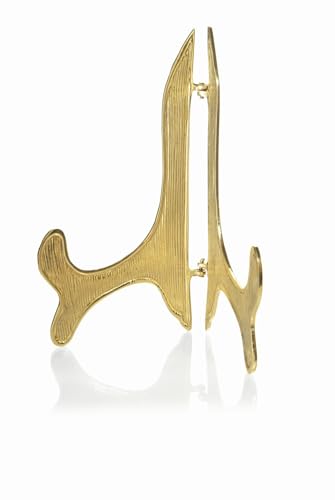 INNA-Glas Messing Buchhalter Adalberto, matt gebürstet, Gold, 17,5x10cm - Buchständer INNA-Glas Messing Buchhalter Adalberto, matt gebürstet, Gold, 17,5x10cm - Buchständer von INNA-Glas
