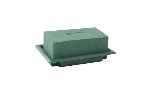 INNA-Glas Oasis Nass Steckschwamm Rechteckig Ailyn für Gestecke, in Papercompound Schale, grün, 13x9x5cm - Nasssteckschaum INNA-Glas Oasis Nass Steckschwamm Rechteckig Ailyn für Gestecke, in Papercompound Schale, grün, 13x9x5cm - Nasssteckschaum von INNA-Glas