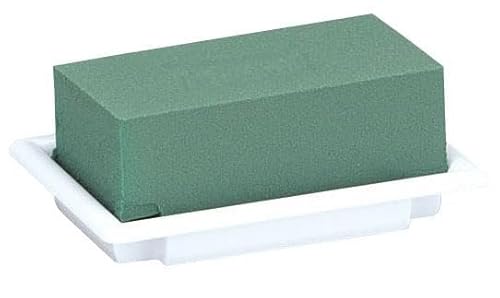 INNA-Glas Oasis Nass Steckschwamm Rechteckig Ailyn für Gestecke, in Papercompound Schale, grün-weiß, 13x9x5cm - Nasssteckschaum INNA-Glas Oasis Nass Steckschwamm Rechteckig Ailyn für Gestecke, in Papercompound Schale, grün-weiß, 13x9x5cm - Nasssteckschaum von INNA-Glas