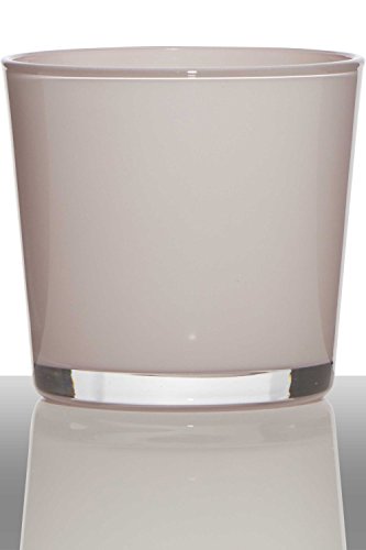 INNA-Glas Orchideentopf Alena, Zylinder - Rund, Hellrosa, 11cm, Ø 11,5cm - Übertopf klein - Glas Blumentopf von INNA-Glas