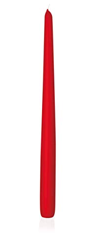 INNA-Glas Punch Kerze PALINA, rot, 40cm, Ø 2,5cm, 15,5h - Made in Germany - Haushaltskerze von INNA-Glas