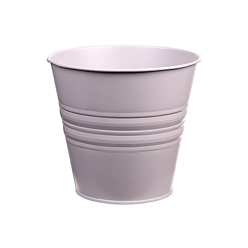 INNA-Glas Runder Zinktopf MICOLATO mit Rillen, Taupe, 16 cm, Ø 18,5 cm - Zink Übertopf/Deko Topf INNA-Glas Runder Zinktopf MICOLATO mit Rillen, Taupe, 16 cm, Ø 18,5 cm - Zink Übertopf/Deko Topf von INNA-Glas