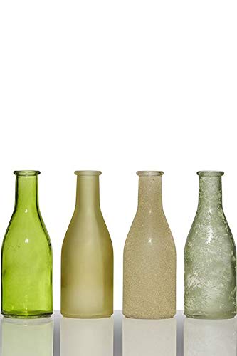 INNA-Glas Set 4X Deko Flaschen ANYA, Zylinder - Rund, grün-gelb, 26.5x6x18cm - Einzelblumenvase INNA-Glas Set 4X Deko Flaschen ANYA, Zylinder - Rund, grün-gelb, 26.5x6x18cm - Einzelblumenvase von INNA-Glas
