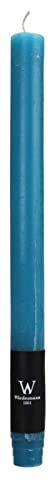 INNA-Glas Stabkerze AURORA, azurblau, 27 cm, Ø2,2 cm, 10h - Made in Germany - Punchkerze von INNA-Glas