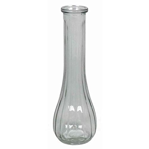 INNA-Glas Stielblumenvase Kosta, Kegel - Rund, klar, 21,5cm, Ø 3cm - Ø 7cm - Einzelblumenvase von INNA-Glas