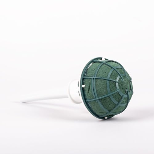 INNA-Glas Straußhalter Steckschwamm LAHANA mit Kunststoffgriff, Gitter, schwenkbarer Kopf, grün, 23cm, Ø8,5cm - Steckschaum Brautstraußhalter INNA-Glas Straußhalter Steckschwamm LAHANA mit Kunststoffgriff, Gitter, schwenkbarer Kopf, grün, 23cm, Ø8,5cm - Steckschaum Brautstraußhalter von INNA-Glas