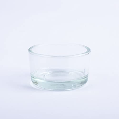 INNA-Glas Teelicht Halter TAMIO aus Glas, klar, 3 cm, Ø4,2 cm - Teelichtglas von INNA-Glas