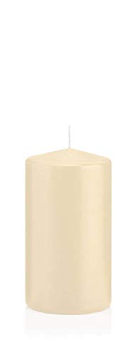 INNA-Glas Wachskerze Maeva, creme, 13cm, Ø 7cm, 52h - Made in Germany - Stumpenkerze - Windlicht Kerze INNA-Glas Wachskerze Maeva, creme, 13cm, Ø 7cm, 52h - Made in Germany - Stumpenkerze - Windlicht Kerze von INNA-Glas