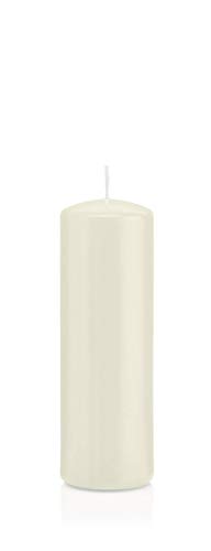 INNA-Glas Wachskerze Maeva, Elfenbein, 15cm, Ø 5cm, 37h - Made in Germany - Stumpenkerze - Windlicht Kerze von INNA-Glas