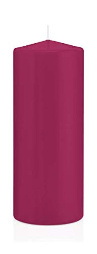 INNA-Glas Wachskerze Maeva, Magenta, 20cm, Ø 8cm, 119h - Made in Germany - Stumpenkerze - Windlicht Kerze von INNA-Glas