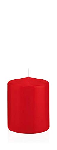 INNA-Glas Wachskerze Maeva, rot, 10cm, Ø 8cm, 37h - Made in Germany - Stumpenkerze - Windlicht Kerze INNA-Glas Wachskerze Maeva, rot, 10cm, Ø 8cm, 37h - Made in Germany - Stumpenkerze - Windlicht Kerze von INNA-Glas