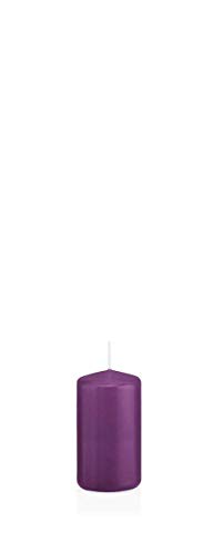 INNA-Glas Wachskerze Maeva, violett, 10cm, Ø 5cm, 23h - Made in Germany - Stumpenkerze - Windlicht Kerze INNA-Glas Wachskerze Maeva, violett, 10cm, Ø 5cm, 23h - Made in Germany - Stumpenkerze - Windlicht Kerze von INNA-Glas