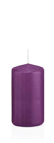 INNA-Glas Wachskerze Maeva, violett, 12cm, Ø 6cm, 40h - Made in Germany - Stumpenkerze - Windlicht Kerze INNA-Glas Wachskerze Maeva, violett, 12cm, Ø 6cm, 40h - Made in Germany - Stumpenkerze - Windlicht Kerze von INNA-Glas