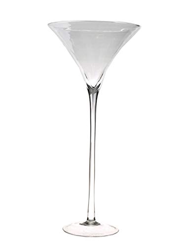 INNA-Glas XXL Cocktailglas SACHA AIR auf Standfuß, klar, 70cm, Ø31cm - Großes Martini Glas/Glasvase von INNA-Glas