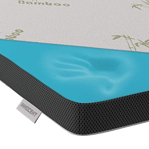 INNOCENT® Gel-Schaum Bambus Topper 160 x 200 cm | 3D-Air-Flow | Viskoelastische Matratzenauflagen 5cm Höhe | Memory Foam Matratzenschoner | für Matratzen & Boxspringbett gegen Rückenschmerzen von INNOCENT