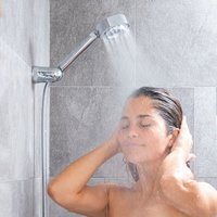 Innovagoods - Duschkopf de 3-in-1 Dusche, Duschkopf 3 Positionen, Duschen de Bad Duschkopf mit 3 Modi de use Rain, Spray und Dispenser de Soap, Tap von INNOVAGOODS