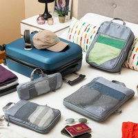 Innovagoods - Gepäck-Organisationstaschen mit Kompressionsfunktion Compakube 4 Stücke von INNOVAGOODS