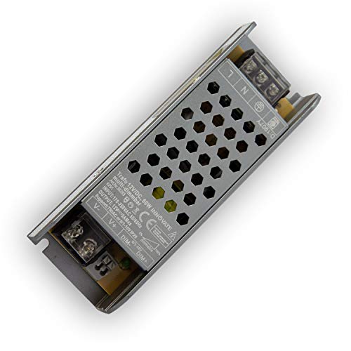 12V DC LED Trafo für Stripes - MR16 GU5.3 LED Halogen, ohne Mindestlast, kein Rauschen, kein Flimmern, Trafo Treiber Netzteil Transformator (dimmbar - 60 Watt - IP20) von INNOVATE
