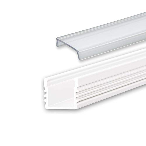 INNOVATE ALU Profil - LED für Stripes/Streifen Abmessung:2000mm x 17mm x 13mm (Alu Profil weiss inkl. klarer Abdeckung für LED Stripe) von INNOVATE