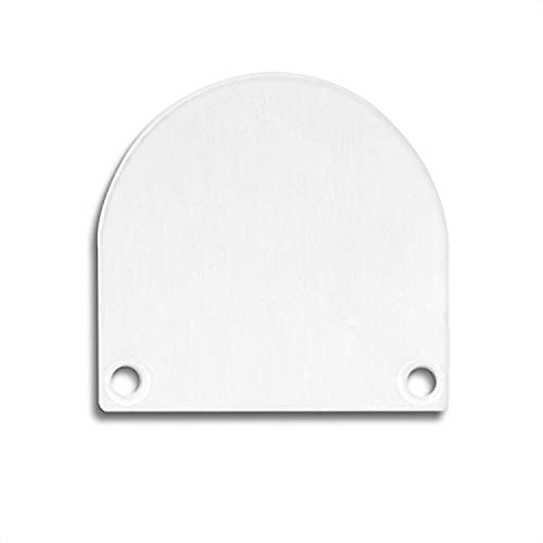INNOVATE Aluminium Endkappen für U-/T-Profile (Endkappe EC46W Alu für U-/T-Profil Mini 24 flach - 2 STK mit Schrauben) von INNOVATE
