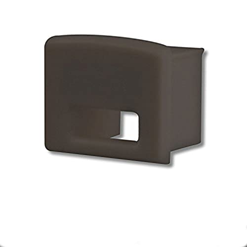 Endkappen für Aluminium U-Profile (Endkappe EC11B schwarz für U-Profil Maxi 12, mit Kabeldurchführung) von INNOVATE