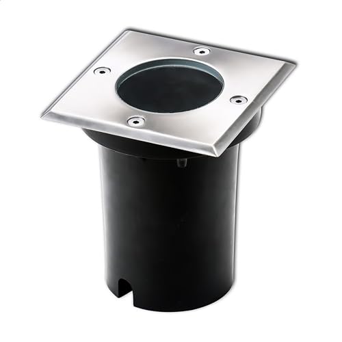 INNOVATE LED Bodeneinbaustrahler Außen | Edelstahl Einbaustrahler wasserdicht | GU10 Bodenspot befahrbar bis 1500kg | IP67 Outdoor Bodenstrahler für Garten 230V | Eckig von INNOVATE