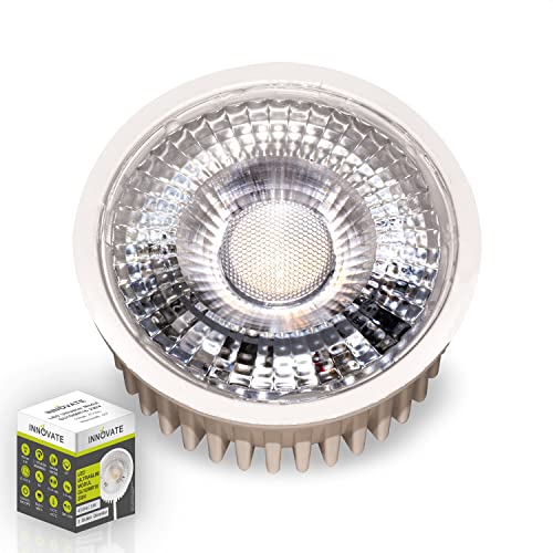 INNOVATE LED Modul ultra flach dimmbar (22,8 mm)| 1 Stk. 3 Stufen dimmbar auch ohne Dimmer Ersatz für MR16, GU10 Leuchtmittel, warmweiß 3000K, LED Modul 230V flach, 5 Watt von INNOVATE