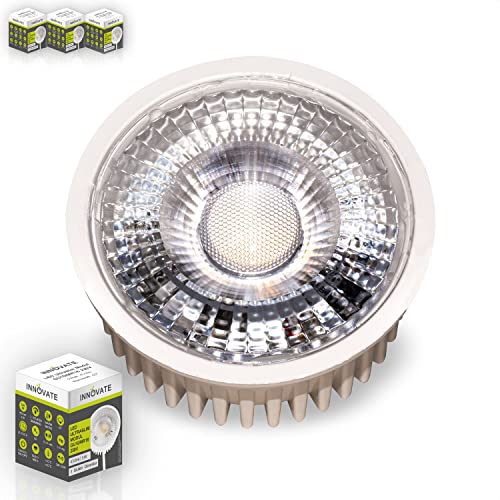 INNOVATE® LED Modul ultra flach dimmbar (22,8mm)| 3 Stk. | 3 Stufen dimmbar auch ohne dimmer | Ersatz für MR16, GU10 Leuchtmittel | warmweiß 3000K | led modul 230v flach | 5 Watt | led flach dimmbar von INNOVATE