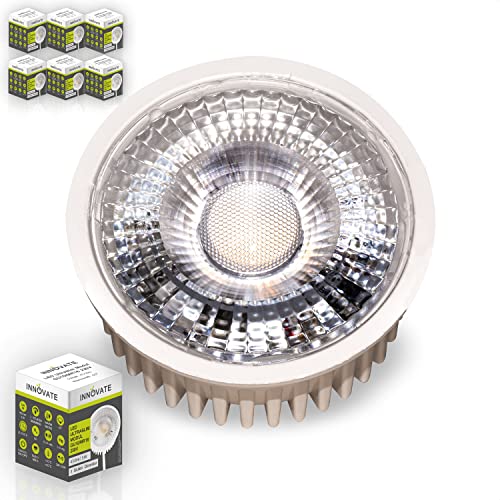 INNOVATE® LED Modul ultra flach dimmbar (22,8mm)| 6 Stk. | 3 Stufen dimmbar auch ohne dimmer | Ersatz für MR16, GU10 Leuchtmittel | warmweiß 3000K | led modul 230v | 5 Watt von INNOVATE